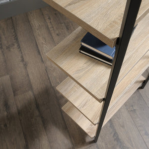 English Elm Bookcase, Versatile Brown-Finish Design With Durable Metal Frame For Modern & Rustic Interiors B356P367754
