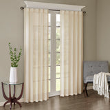 Madison Park Harper Modern/Contemporary Solid Crushed Curtain Panel Pair MP40-4526 Cream