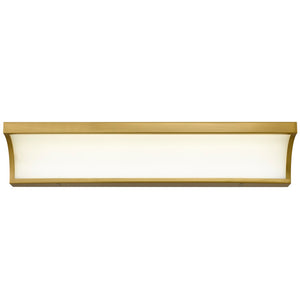 English Elm 24-inches Brushed Nickel Led Vanity Bar with Silk Glass Diffuser for Bath Mirrors B370P444043