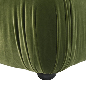 English Elm Jennifer Taylor Home - Marcel 36" Bubble Modular Cocktail Ottoman with Bouclé Upholstery, Low 15" Seat, Luxe Foam Support Olive Green B2719P238415