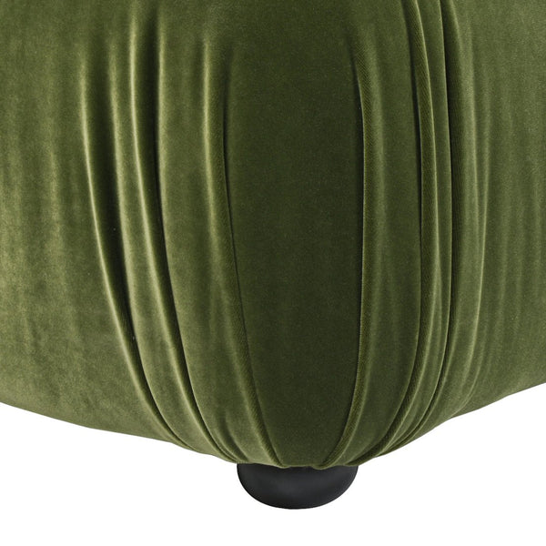 English Elm Jennifer Taylor Home - Marcel 36" Bubble Modular Cocktail Ottoman with Bouclé Upholstery, Low 15" Seat, Luxe Foam Support Olive Green B2719P238415