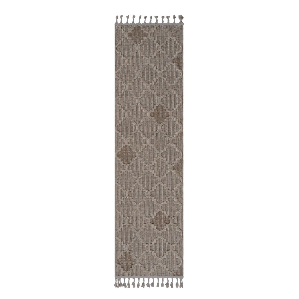 English Elm Loom Cream Trellis Indoor/Outdoor Area Rug - Durable, Stain-Resistant, Pet-Friendly Design 2X8 B335P289595