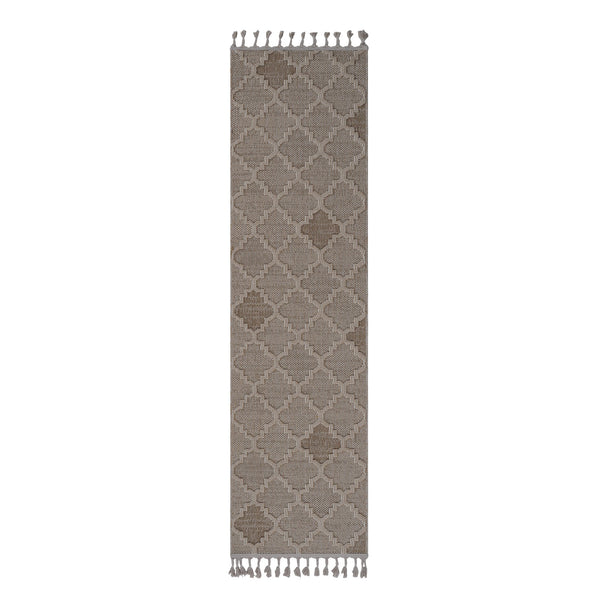 English Elm Loom Cream Trellis Indoor/Outdoor Area Rug - Durable, Stain-Resistant, Pet-Friendly Design 2X8 B335P289595