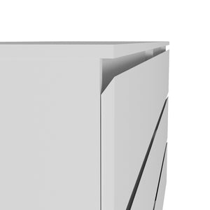 English Elm Seul Six Drawer Double Dresser Superior Top — 60.4" Wide Spacious Surface, Smooth All-Metal Rails, Sleek Design White 36 L x 24 W x 6 H B128S00116