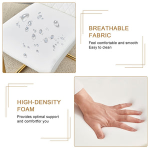 English Elm Table And Chair Set - Luxurious 71" Pandora Glass Top With Gold C-Shaped Legs & 8 White Pu Chairs W1151S03228-GIGA