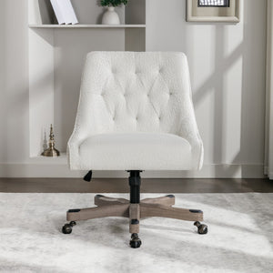 OSP Home Furnishings Tindal Office Chair White Boucle