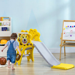 English Elm Qaba Toddler Indoor Slide with Basketball Hoop Active Play Set for Ages 18 to 36 Months W2225P217355