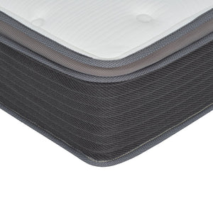 English Elm 12 12in Cal King Pocket Spring Hybrid Mattress - 12" Plush Euro Top Gel Memory Foam, Cool Supportive Comfort, Bed-in-a-Box, White/Gray B011P234651