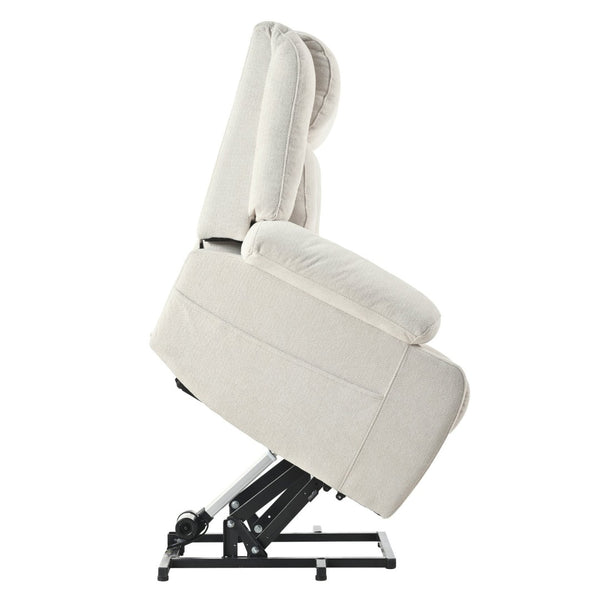 English Elm Power Lift Recliner Chair - Comfortable Fabric Seating With Remote, Cup Holders & Extended Footrest W1028S00042-GIGA