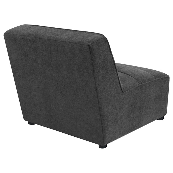 English Elm Ortega Boucle Armless Chair in Dark Charcoal — Deep Seating, Textured Fabric, Modular Lounge Comfort (97) B062P375541