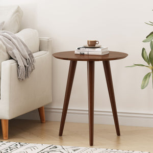 English Elm Christopher Knight Home® - End Table - Mid-Century Modern Walnut Accent Table With Handcrafted Details For Living Spaces N771P221029T