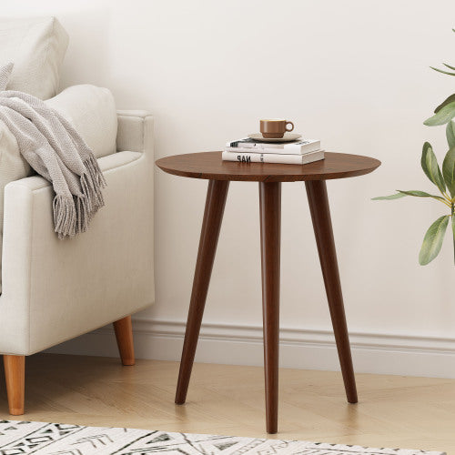 English Elm Christopher Knight Home® - End Table - Mid-Century Modern Walnut Accent Table With Handcrafted Details For Living Spaces N771P221029T