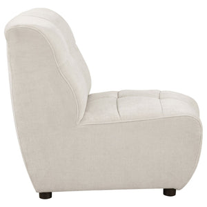 English Elm Oliver Five Piece Modular Sectional with Tufted Ivory Fabric for Open Living Spaces B062S01461