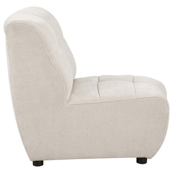 English Elm Oliver Five Piece Modular Sectional with Tufted Ivory Fabric for Open Living Spaces B062S01461