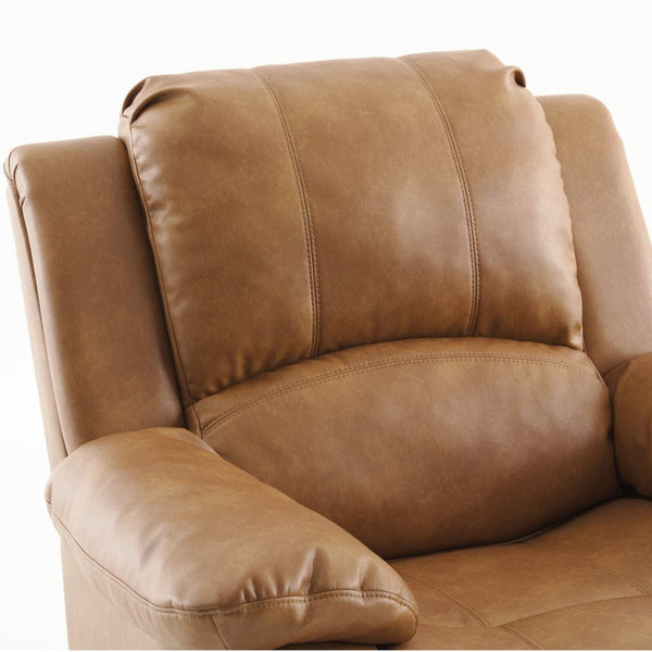 English Elm Charlotte Faux Leather Glider Recliner with Pub Back and Plush Cushion Support B050P322573