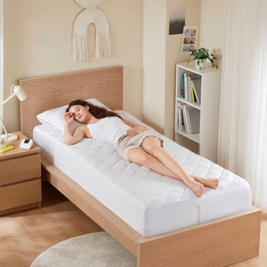 JLA Home Serta - Heated plush microfiber mattress pad with zoned body & foot heating, 10 levels, timer, machine-washable 75 L x 39 W x 0.8H ST55-4530