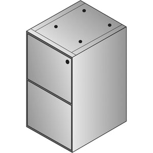 OSP Home Furnishings Sonoma Locking File Pedestal with Two Deep Drawers for Office Credenza Storage File/File SON-75
