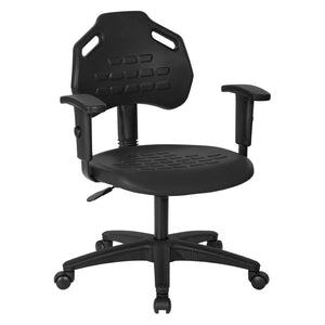 OSP Home Furnishings Self-skinned Urethane Task Chair with Lumbar Support and Pneumatic Height Adjustment KH813137