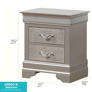 English Elm Elegant Compact Nightstand with Sleek Finish, Durable No-Assembly Design for Small Spaces and Storage Champagne 28 L x 23 W x 18 H B078118417
