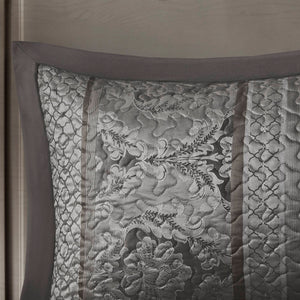 English Elm 5-Piece Sculpted Jacquard Comforter Set Full/Queen with Plush Polyester Fill, Elegant Texture Multicolor 15.35 L x 17.72 W x 11.42 H B035P408229