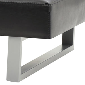 English Elm Chroma Faux Leather Convertible Sleeper Sofa with Metal Legs for Studio Living B078107965