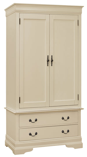 English Elm Elegant Beige Armoire 78"H x 40"W x 24"D — No-Assembly Stylish Storage Cabinet, Particle Board Craftsmanship B078S00034