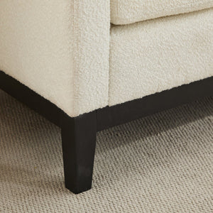 English Elm 66.34"W Elegant Upholstered Bench With Bolster Pillows – Modern Ivory Boucle For Living Room & More! W3188S00014