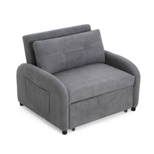 English Elm Christopher Knight Home® - (Old 3-in-1 Convertible Sleeper Sofa Bed with Pillow & Pocket, Compact Loveseat with Pull-Out Bed and Wheels Grey N765P34284849G