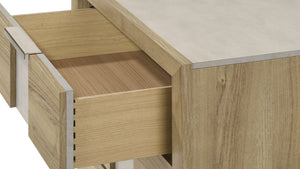 English Elm 1pc Tall Chest Five Drawer Wooden Bedroom Storage Cabinet with Metal Hardware and Sleek Profile Driftwood 59.88 L x 18.94 W x 37.48 H B2741P348928