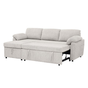 English Elm Convertible Sofa Bed – Multifunctional 3-In-1 Sectional With Hidden Storage And Comfortable Design B343S00023