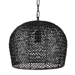 Piero Black Pendant Light - Satin Finish, Adjustable Height, Bohemian Design for Elegant Spaces