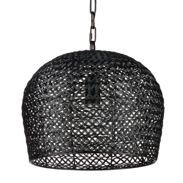 Piero Black Pendant Light - Satin Finish, Adjustable Height, Bohemian Design for Elegant Spaces