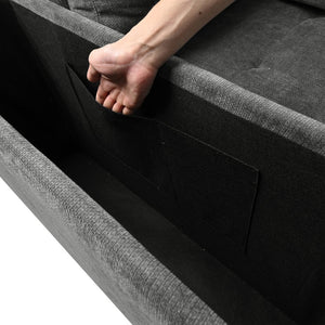 English Elm Mirod L Shaped Sleeper Sectional with Hidden Storage and Fold Out Bed for Apartments N760S0000030G