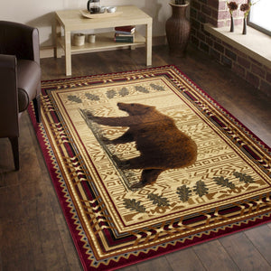 English Elm Nature'S Lodge Area Rug 2 Ft. X 3 Ft. - Rustic Red Design, Durable & Soft, Perfect For High-Traffic Areas B186P180967