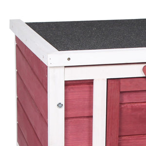 English Elm Pawhut Outdoor Wooden Rabbit Hutch Waterproof Roof Raised Floor Small Pet Shelter W2225P173738