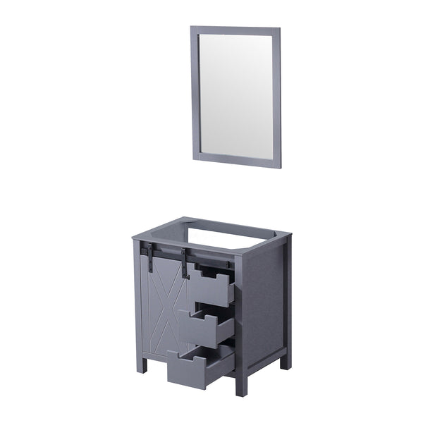 English Elm Dark Grey Bath Vanity Set With Mirror, 30" W X 22" D - Stylish Design & Ample Storage Solution! B2731S00523