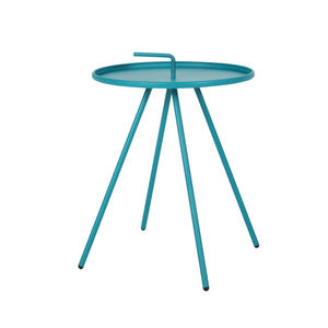 English Elm Christopher Knight Home® - VIDA Modern Side Table with Steel Frame, Portable Handle and Raised Tray Edge for Durable Use Teal 62849.00T