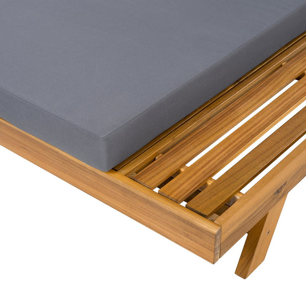 English Elm Christopher Knight Home® - Lounge Chaise Set - Durable Acacia Wood With Water-Resistant Cushions For Stylish Outdoor Comfort N770P253442T_65429.00CUSHDGRY