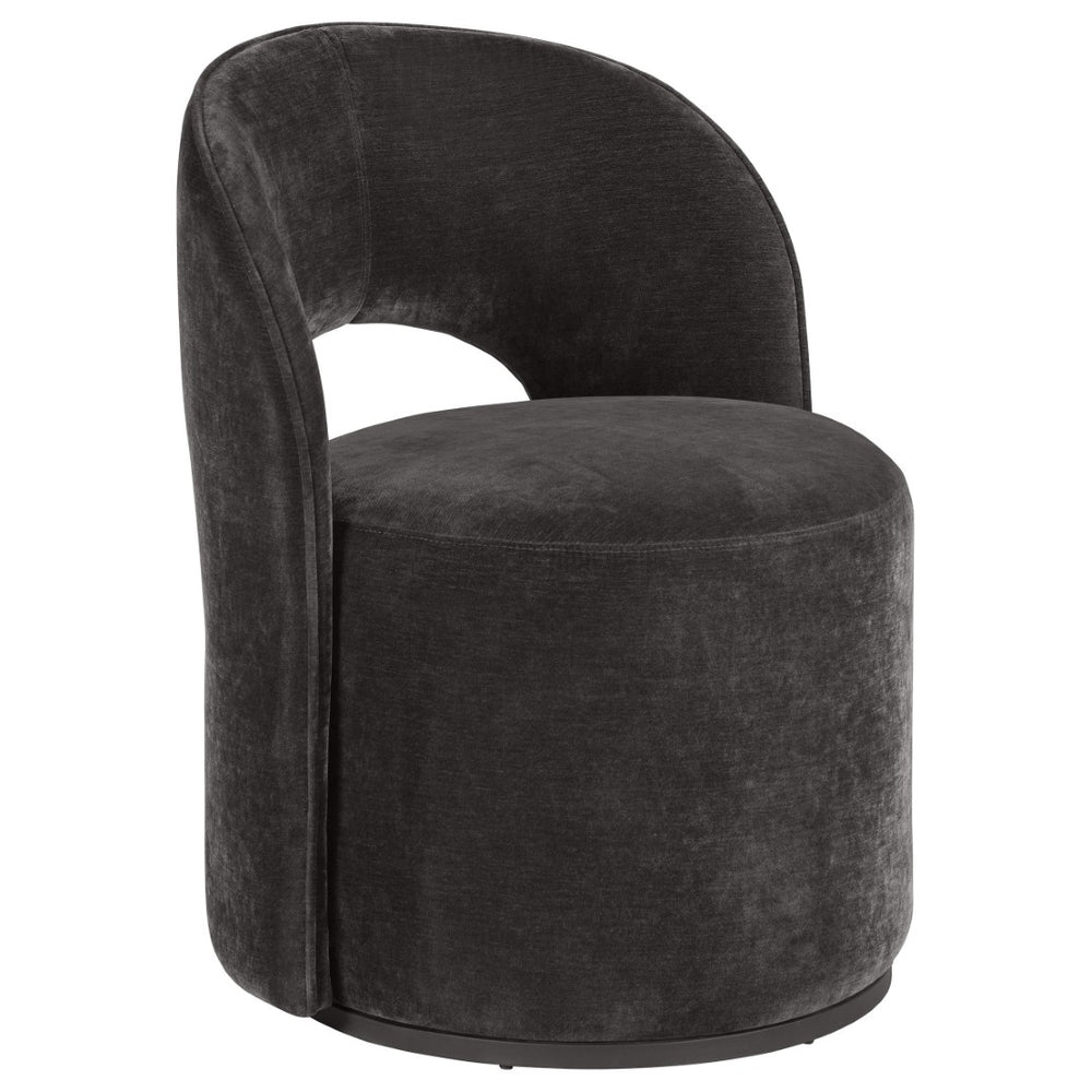 English Elm Quinto Velvet Swivel Chair with Sculpted Arch Back for Modern Living Spaces B062P441427