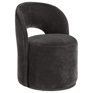 English Elm Quinto Velvet Swivel Chair with Sculpted Arch Back for Modern Living Spaces B062P441427