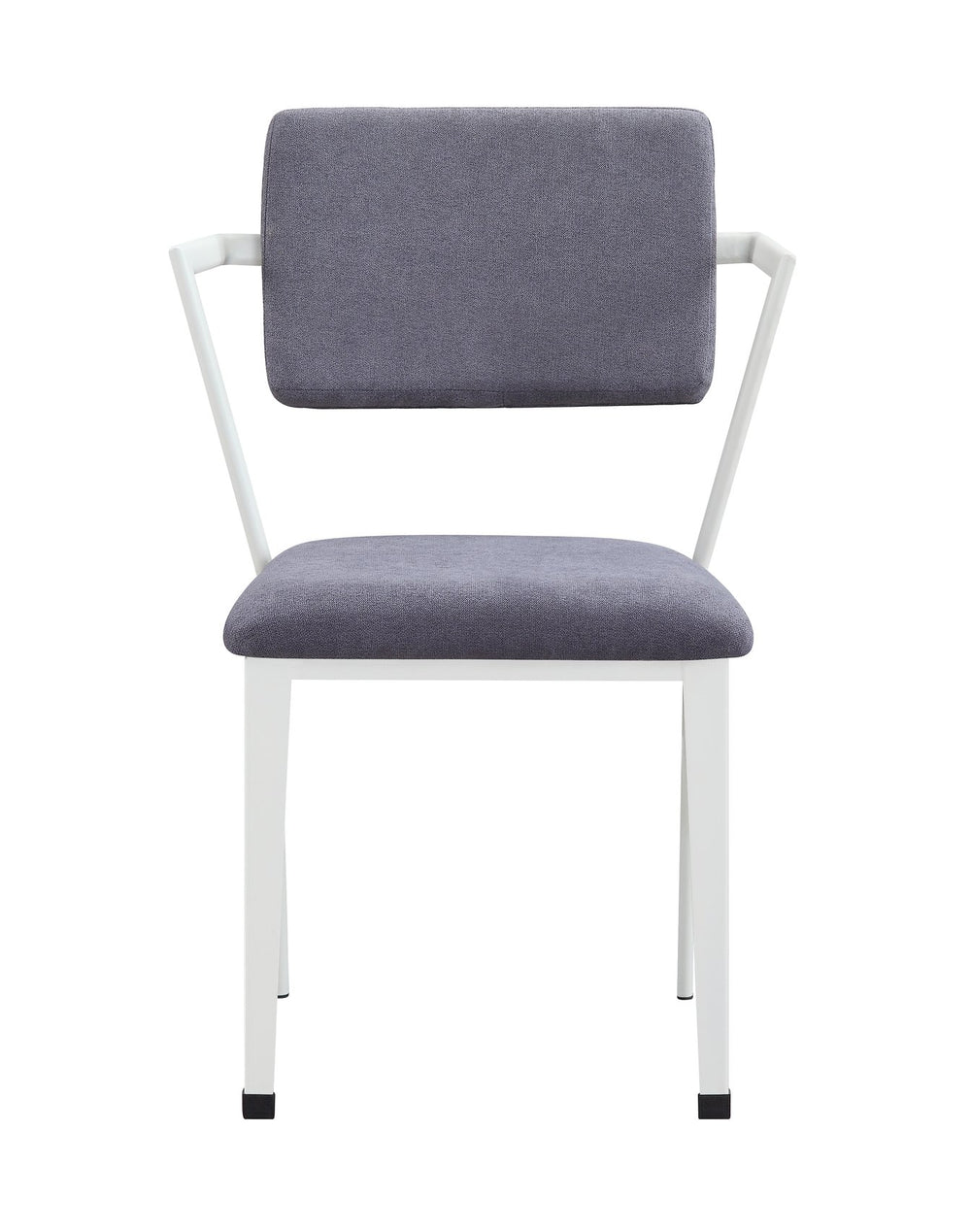 English Elm Cargo Industrial High-Back Office Chair with Padded Fabric Seat, Metal Frame and Open Back Design Gray,White 32 L x 24 W x 26.5 H B2726P288772