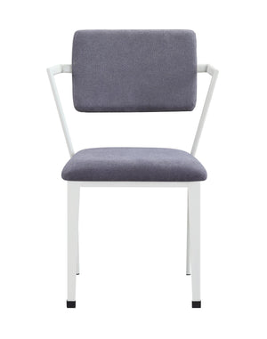 English Elm Cargo Industrial High-Back Office Chair with Padded Fabric Seat, Metal Frame and Open Back Design Gray,White 32 L x 24 W x 26.5 H B2726P288772