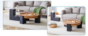 English Elm The Two Tier Detachable Mdf Coffee Table for Flexible Modern Living Room Style W1151P184838