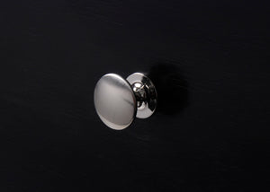 English Elm 1Pc Contemporary Nightstand with Beveled Drawers and Silver Knobs, Solid Wood Accent Table for Bedroom Storage and Style Black 33.5 L x 19 W x 51.06 H B011P216688