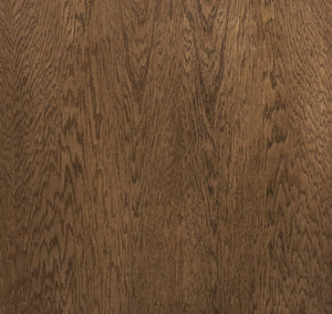 English Elm Haven 78" Bookcase Pier Cabinet — Oak Veneer, Curved Transitional Design with Shelves & Doors (No Assembly) Brown B108P364417