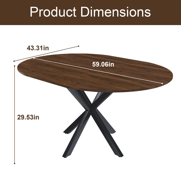 English Elm Retractable round dining table with walnut veneer, carbon steel X-base, extends 42″–58″, seats 6 W2700P331233
