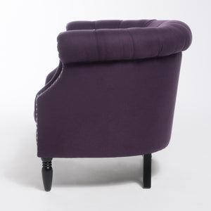 English Elm Christopher Knight Home® - CLUB Velvet Accent Chair with Kiln-Dried Legs — Plush Mid-Century Design, Compact Luxurious Seating Plum 33 L x 30 W x 25 H 59259.00FPLU