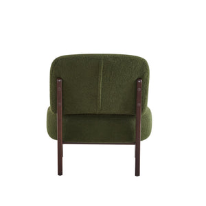 English Elm Christopher Knight Home® - 25.5" Boucle Lounge Chair with Solid Wood Frame, Plush Textured Upholstery and Modern Minimalist Style Green N767P256376G