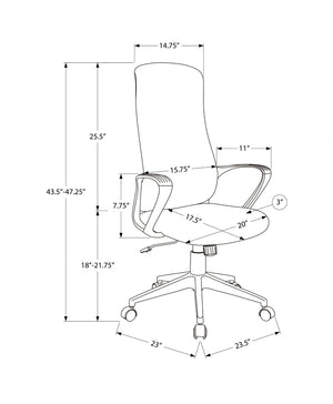 English Elm Office Chair Ergonomic High Back Breathable Fabric Swivel Seat for Modern Workspaces B2710P461888
