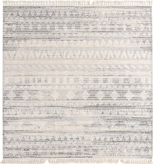 Unique Loom Arlo Avery Machine Made Tribal Rug Sandy Beige, Blue/Gray 9' 10" x 9' 10"